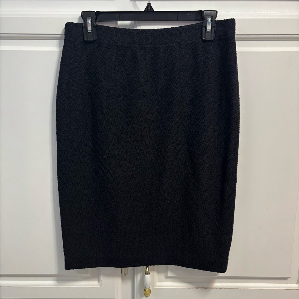 St. John Collection By Marie Gray Black Santana Knit Skirt Size 10